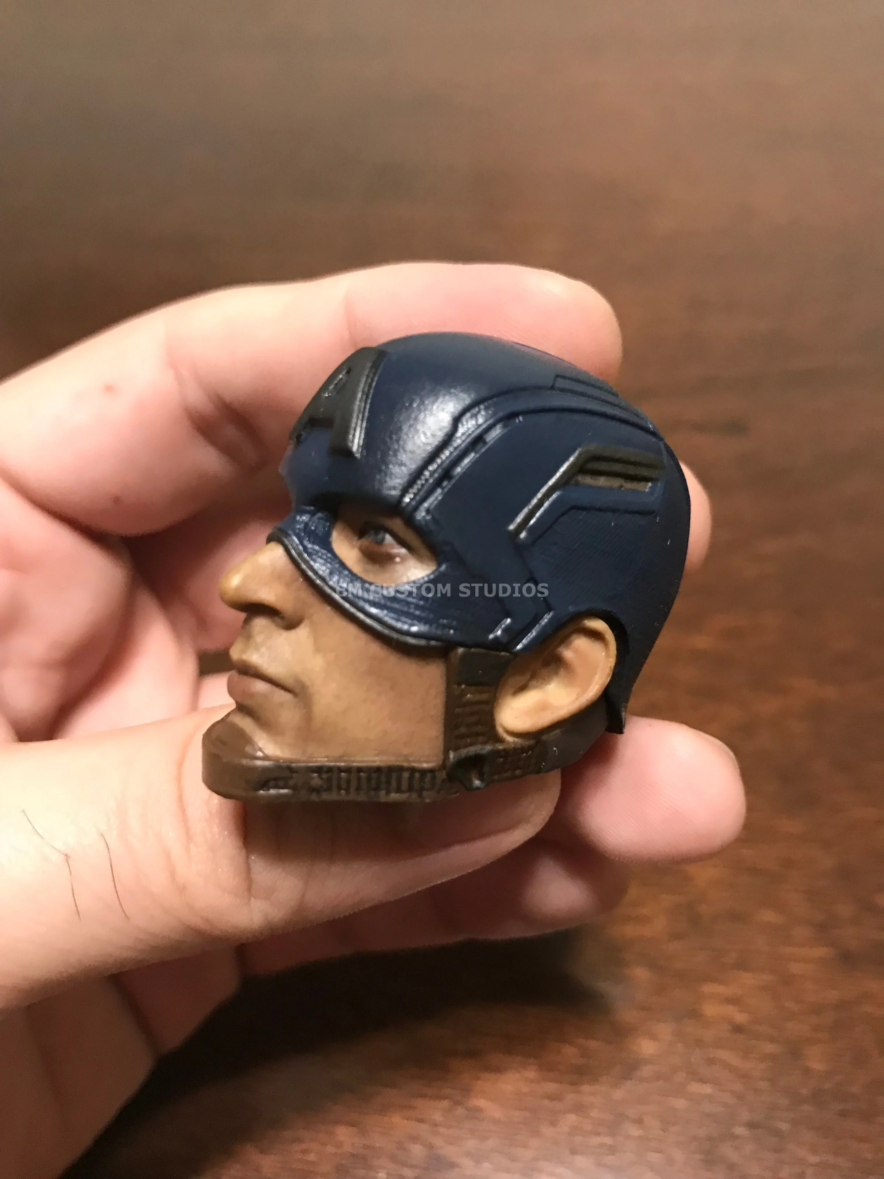 Cabeza Capitán doble boca marca custom escala 1/6 - Image 5