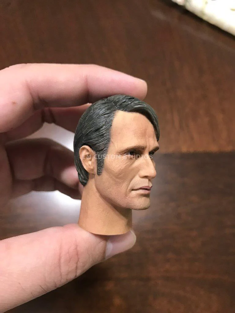 Cabeza custom Hannibal / Mads Mikkelsen escala 1/6 - Image 3
