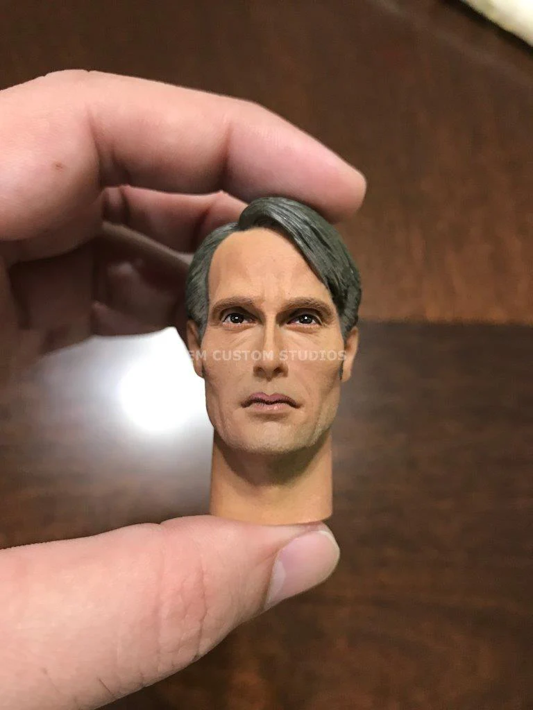 Cabeza custom Hannibal / Mads Mikkelsen escala 1/6 - Image 6