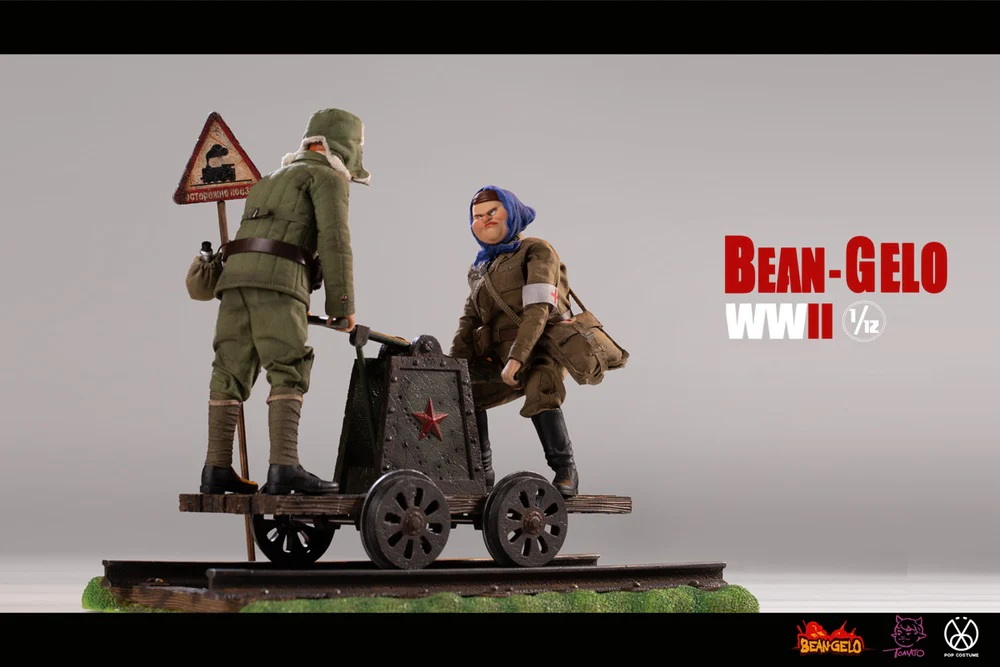 Pedido Diorama Rail Car Scene - Props Series- Bean Gelo WWII marca Poptoys SPS001 escala pequeña 1/12 - Image 6