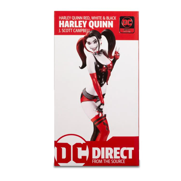 Pedido Estatua Harley Quinn (J. Scott Campbell) (Edición Limitada) (Resina) - Red, White & Black - DC Comics marca McFarlane Toys x DC Direct escala 1/10 - Image 8