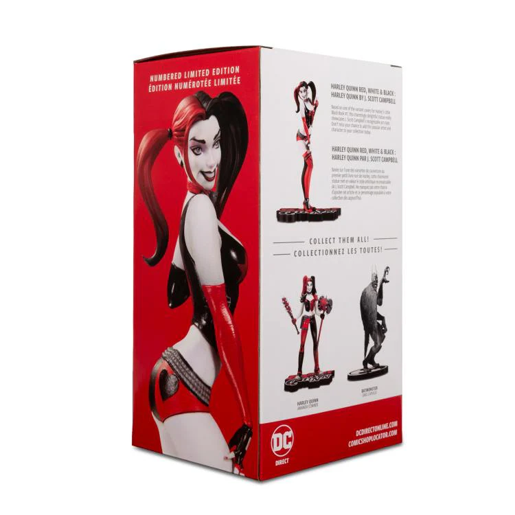 Pedido Estatua Harley Quinn (J. Scott Campbell) (Edición Limitada) (Resina) - Red, White & Black - DC Comics marca McFarlane Toys x DC Direct escala 1/10 - Image 9
