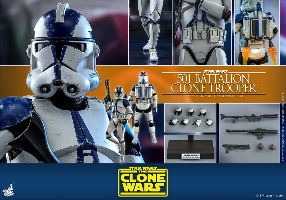 Pedido Figura 501st Battalion Clone Trooper - Star Wars: The Clone Wars marca Hot Toys TMS022 escala 1/6 - Image 9