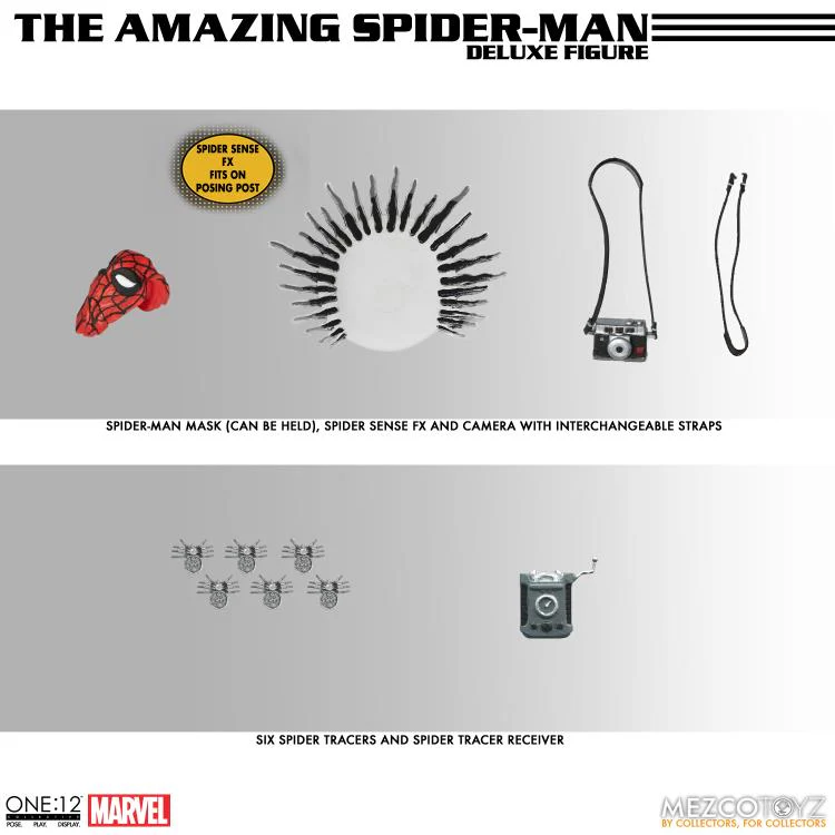 Pedido Figura Amazing Spider-Man Deluxe Edition - One:12 Collective marca Mezco Toyz 76295 escala pequeña 1/12 - Image 16
