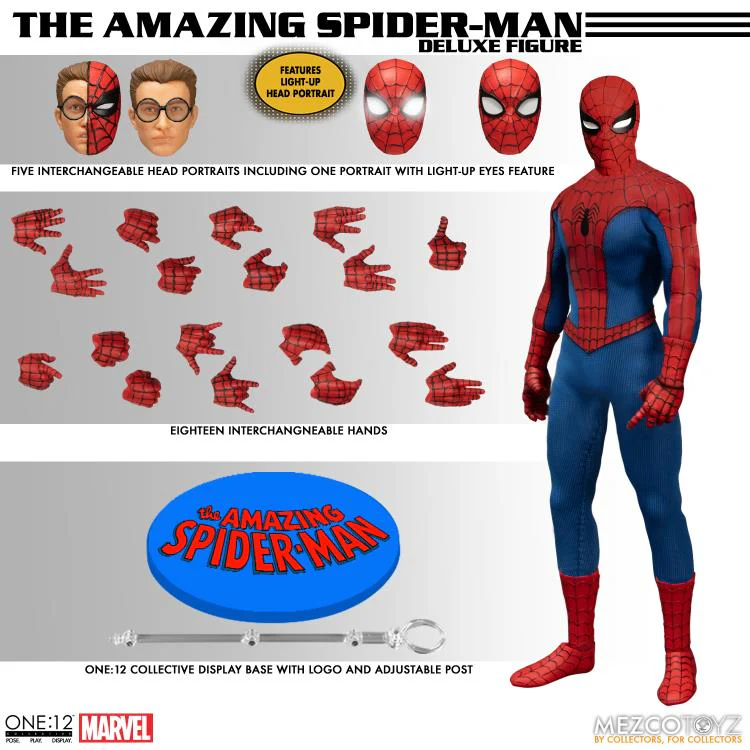 Pedido Figura Amazing Spider-Man Deluxe Edition - One:12 Collective marca Mezco Toyz 76295 escala pequeña 1/12 - Image 18