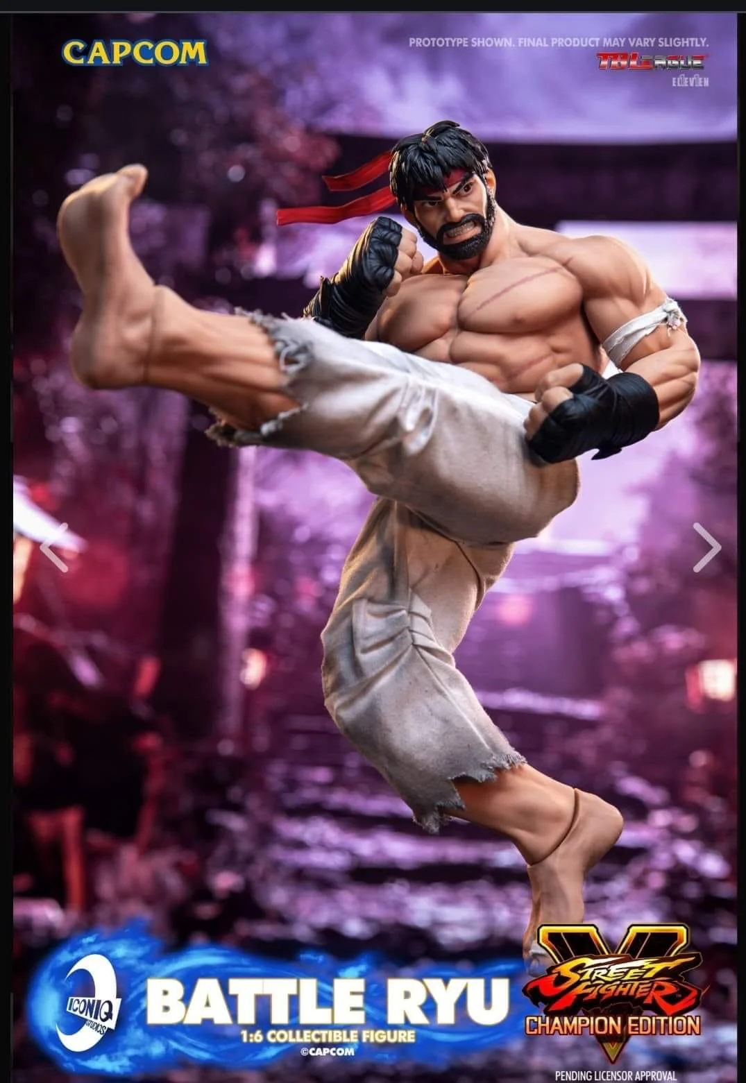 Pedido Figura Battle RYU (Limited Edition) - Street Fighter V: Champion Edition - Iconiq Gaming Series marca Iconiq Studios IQGS-06 escala 1/6 - Image 6