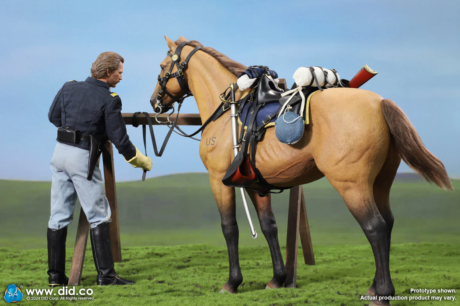 Pedido Figura Caballo de Guerra Marrón (de pie) / Brown War Horse (Standing) - U.S. Civil War marca DID E60076 escala 1/6 - Image 14