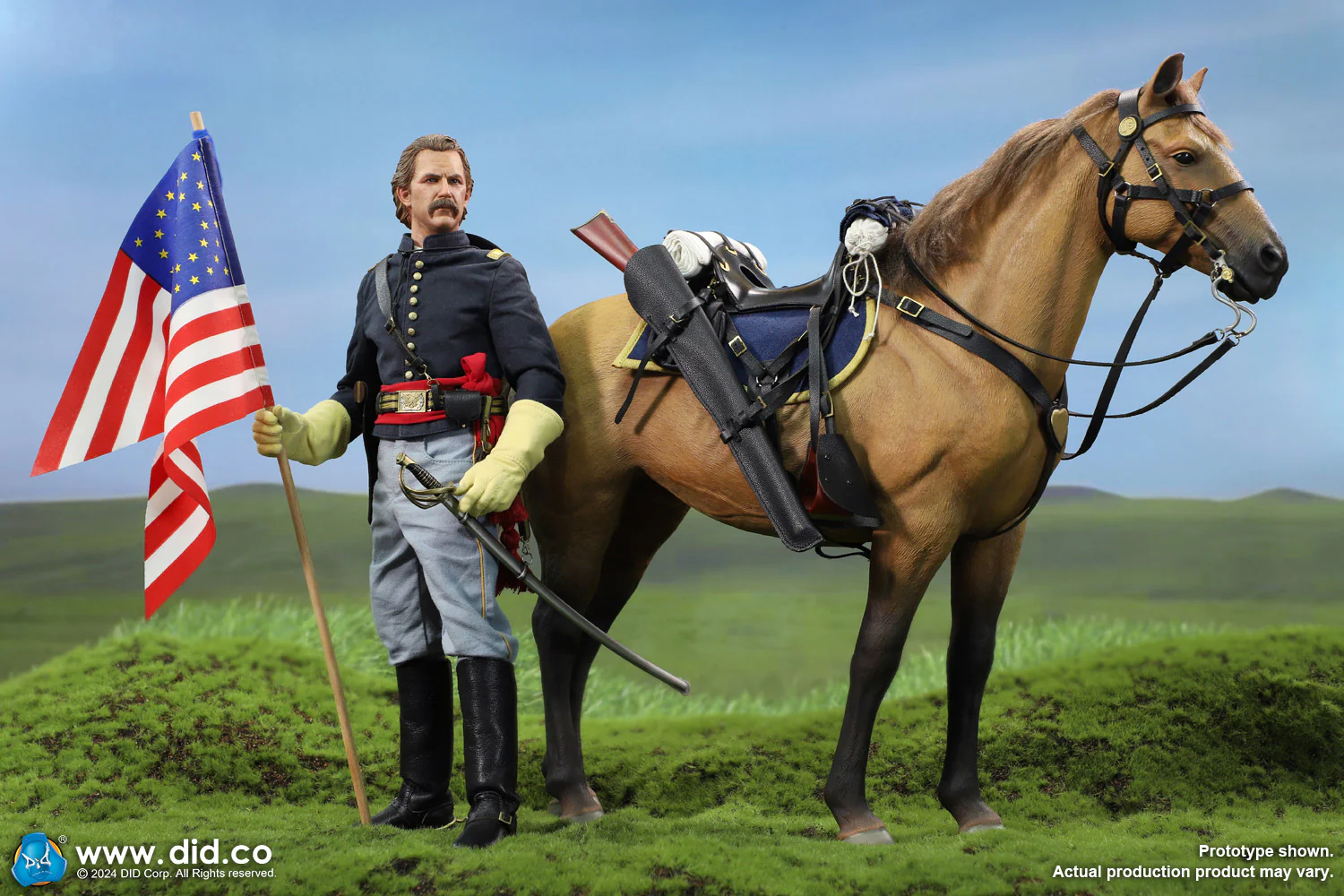 Pedido Figura Caballo de Guerra Marrón (de pie) / Brown War Horse (Standing) - U.S. Civil War marca DID E60076 escala 1/6 - Image 2