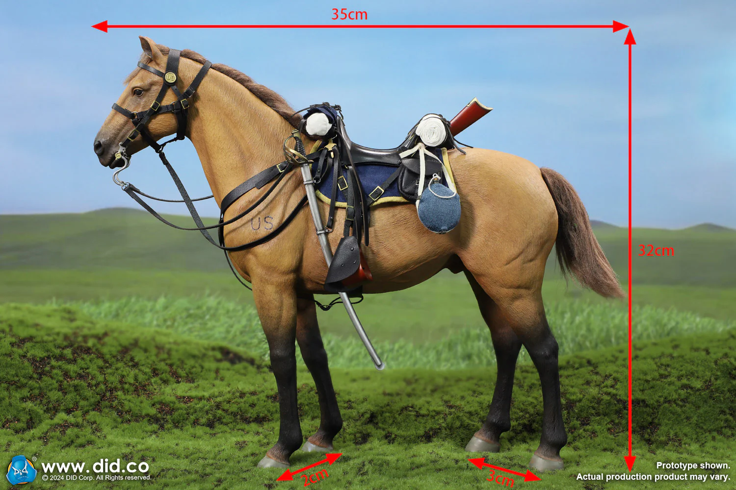 Pedido Figura Caballo de Guerra Marrón (de pie) / Brown War Horse (Standing) - U.S. Civil War marca DID E60076 escala 1/6 - Image 35