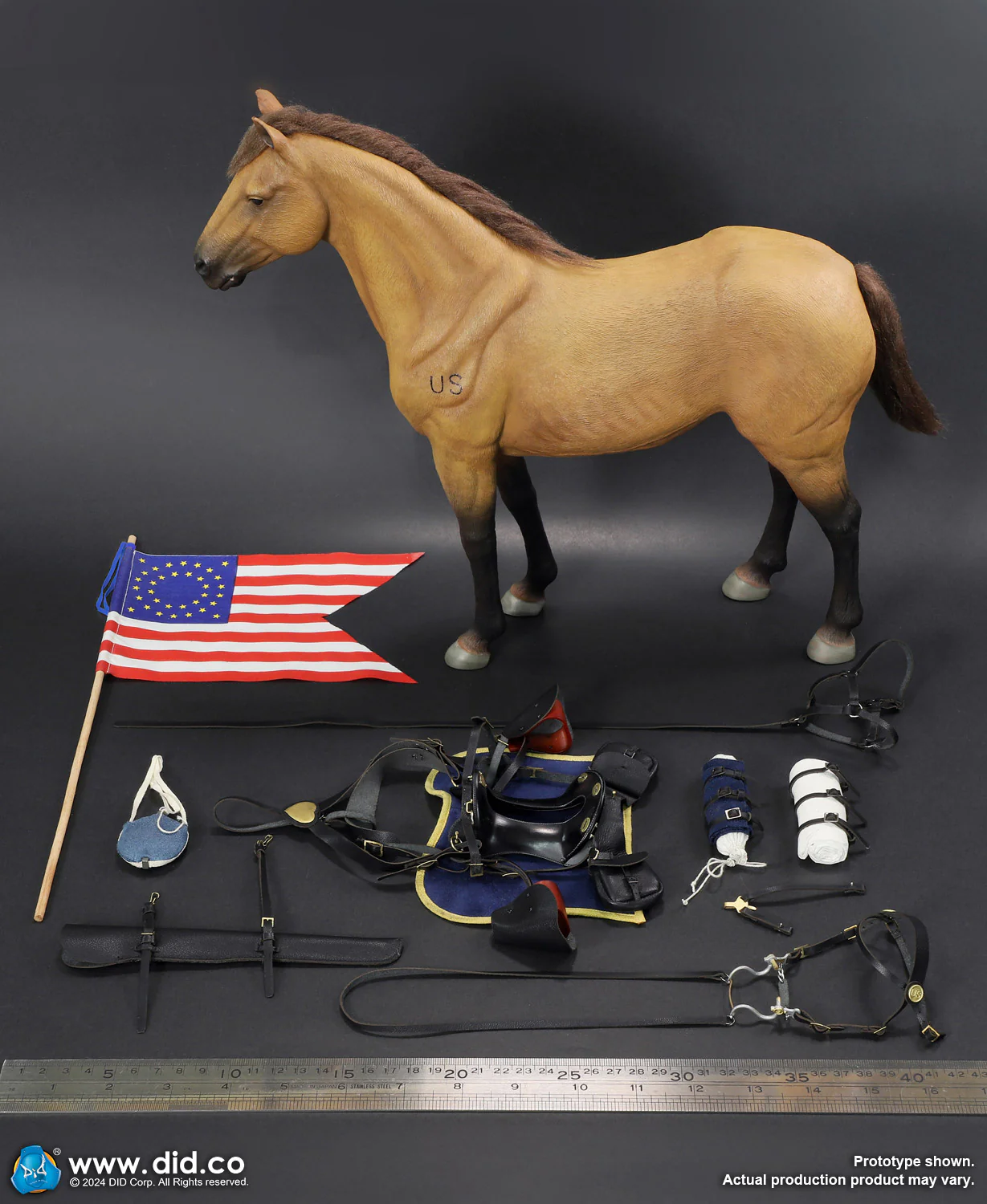 Pedido Figura Caballo de Guerra Marrón (de pie) / Brown War Horse (Standing) - U.S. Civil War marca DID E60076 escala 1/6 - Image 36