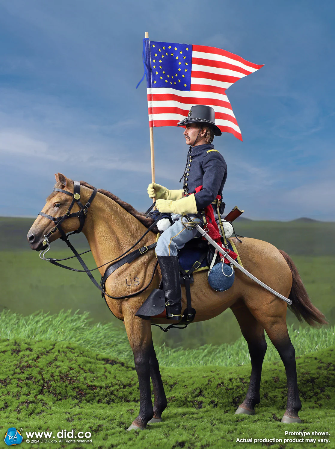 Pedido Figura Caballo de Guerra Marrón (de pie) / Brown War Horse (Standing) - U.S. Civil War marca DID E60076 escala 1/6 - Image 6
