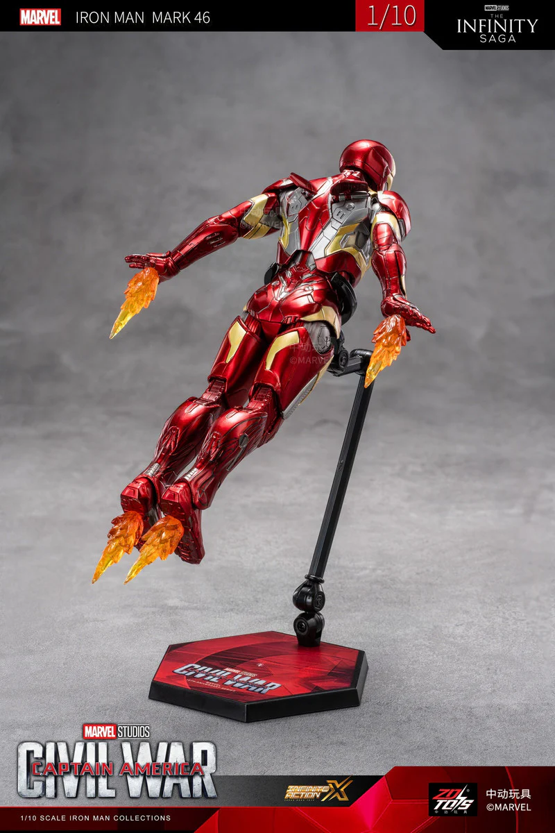 Pedido Figura Iron Man Mark 46 - Civil War Captain America marca ZD Toys escala pequeña 1/10 (18 cm) - Image 10