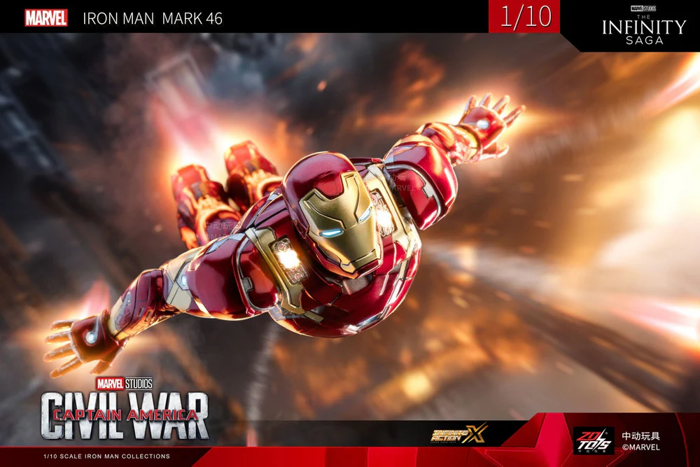 Pedido Figura Iron Man Mark 46 - Civil War Captain America marca ZD Toys escala pequeña 1/10 (18 cm) - Image 12