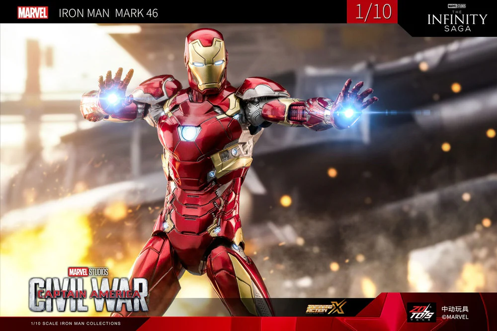 Pedido Figura Iron Man Mark 46 - Civil War Captain America marca ZD Toys escala pequeña 1/10 (18 cm) - Image 13