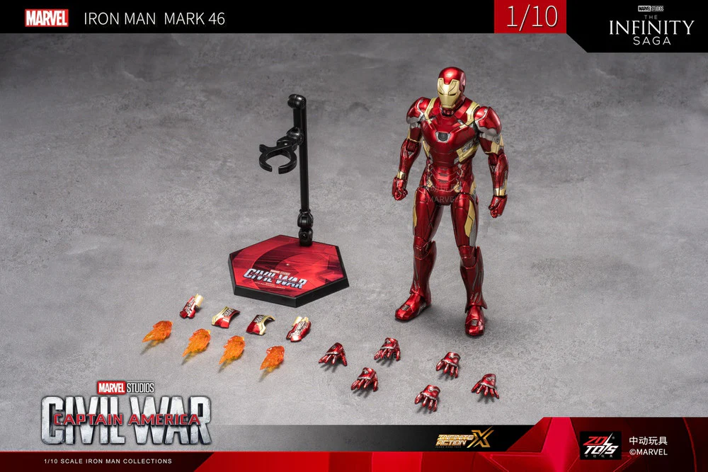Pedido Figura Iron Man Mark 46 - Civil War Captain America marca ZD Toys escala pequeña 1/10 (18 cm) - Image 14