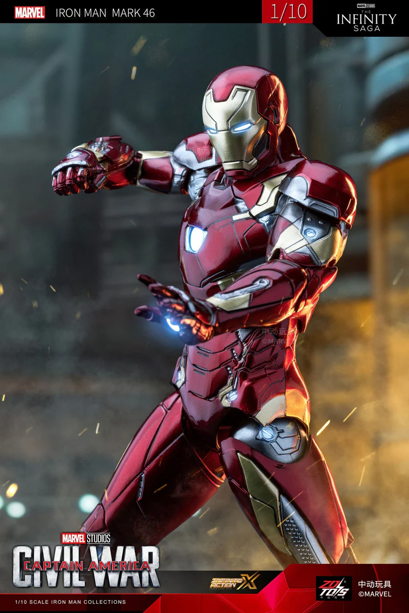 Pedido Figura Iron Man Mark 46 - Civil War Captain America marca ZD Toys escala pequeña 1/10 (18 cm) - Image 2