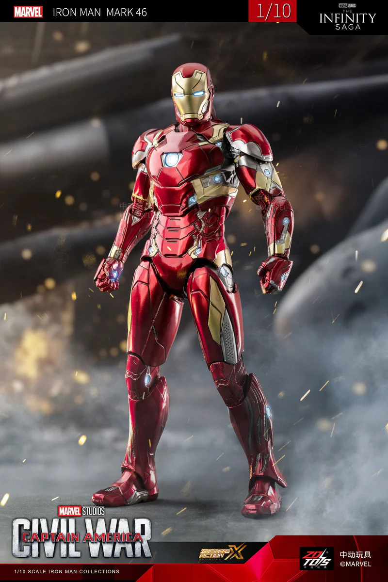 Pedido Figura Iron Man Mark 46 - Civil War Captain America marca ZD Toys escala pequeña 1/10 (18 cm) - Image 4