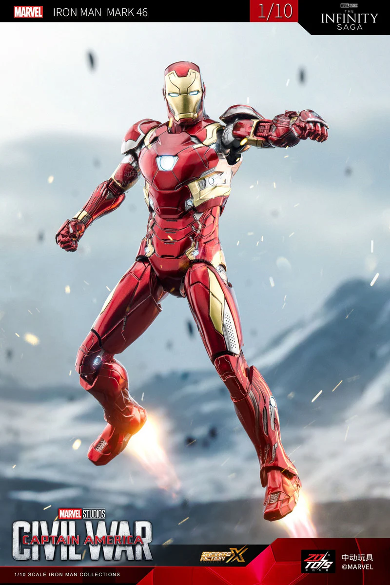 Pedido Figura Iron Man Mark 46 - Civil War Captain America marca ZD Toys escala pequeña 1/10 (18 cm) - Image 5