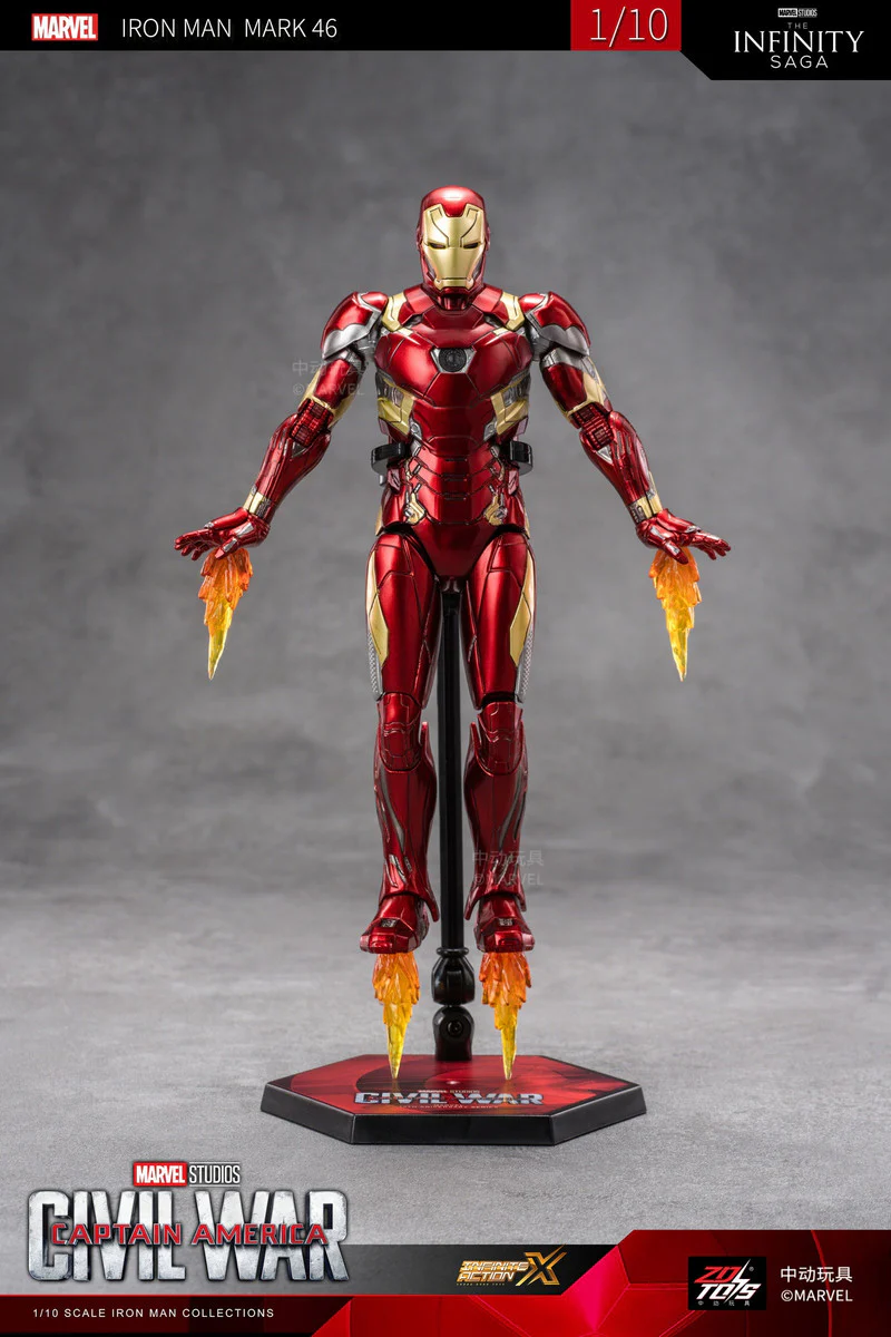Pedido Figura Iron Man Mark 46 - Civil War Captain America marca ZD Toys escala pequeña 1/10 (18 cm) - Image 6