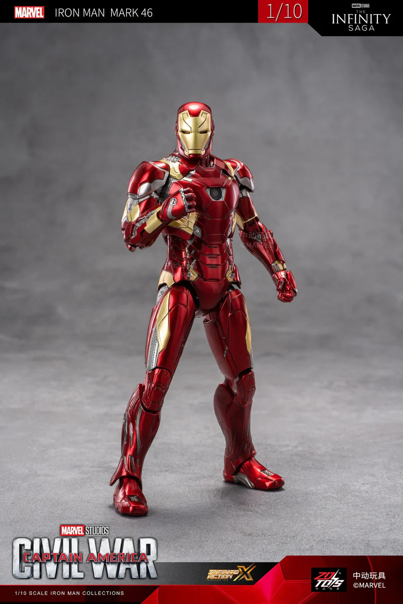 Pedido Figura Iron Man Mark 46 - Civil War Captain America marca ZD Toys escala pequeña 1/10 (18 cm) - Image 7