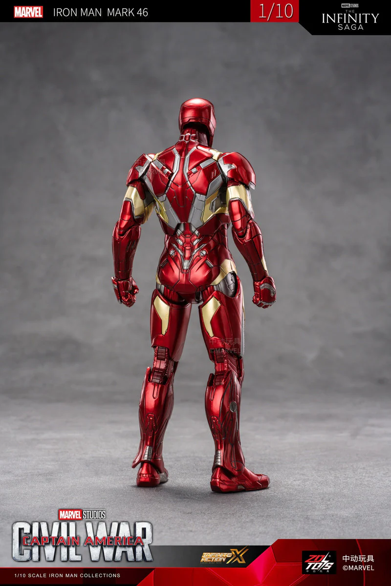 Pedido Figura Iron Man Mark 46 - Civil War Captain America marca ZD Toys escala pequeña 1/10 (18 cm) - Image 8