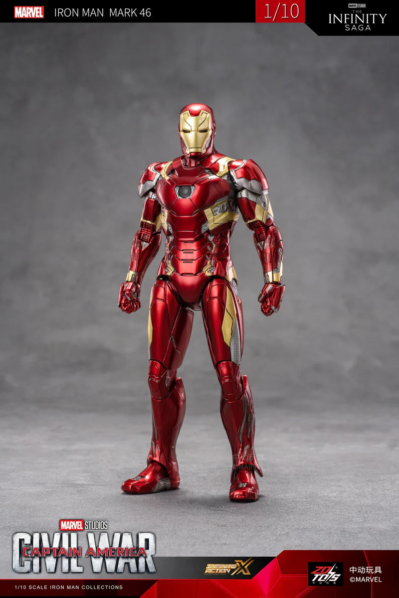 Pedido Figura Iron Man Mark 46 - Civil War Captain America marca ZD Toys escala pequeña 1/10 (18 cm) - Image 9