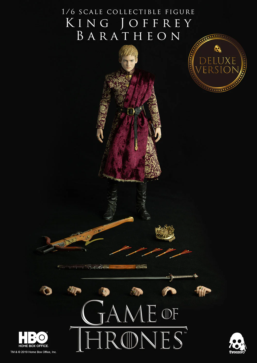 Pedido Figura King Joffrey Baratheon (Deluxe version) - Game of Thrones marca Threezero 3Z0070DV escala 1/6 - Image 11