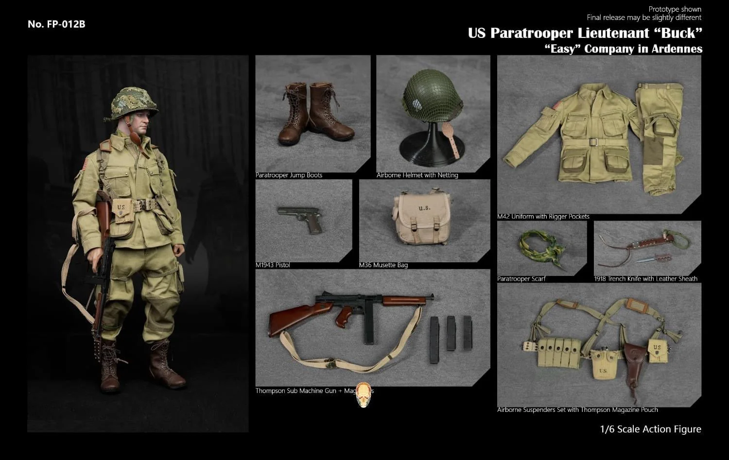 Pedido Figura Lieutenant “Buck” (Jumper Uniform) - US Paratrooper marca Facepoolfigure FP-012B escala 1/6 - Image 7