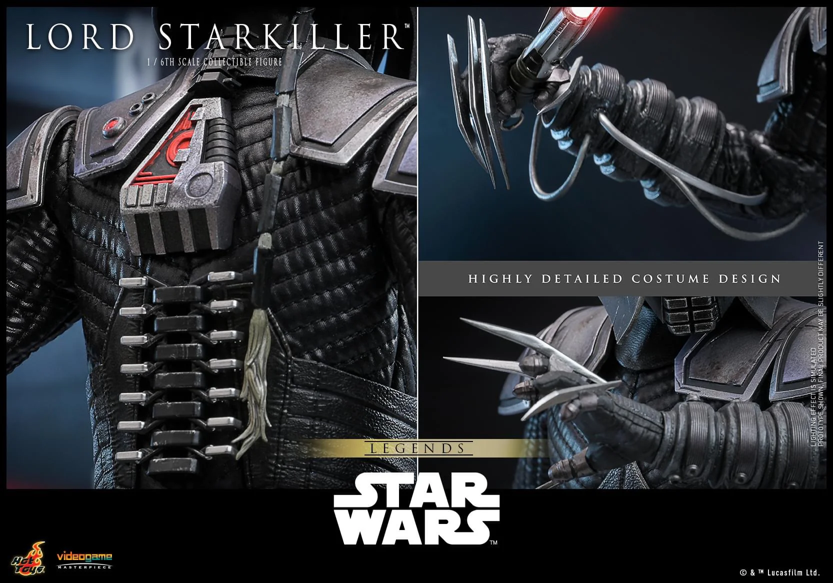 Pedido Figura Lord Starkiller - Star Wars Legends marca Hot Toys VGM63 escala 1/6 - Image 16