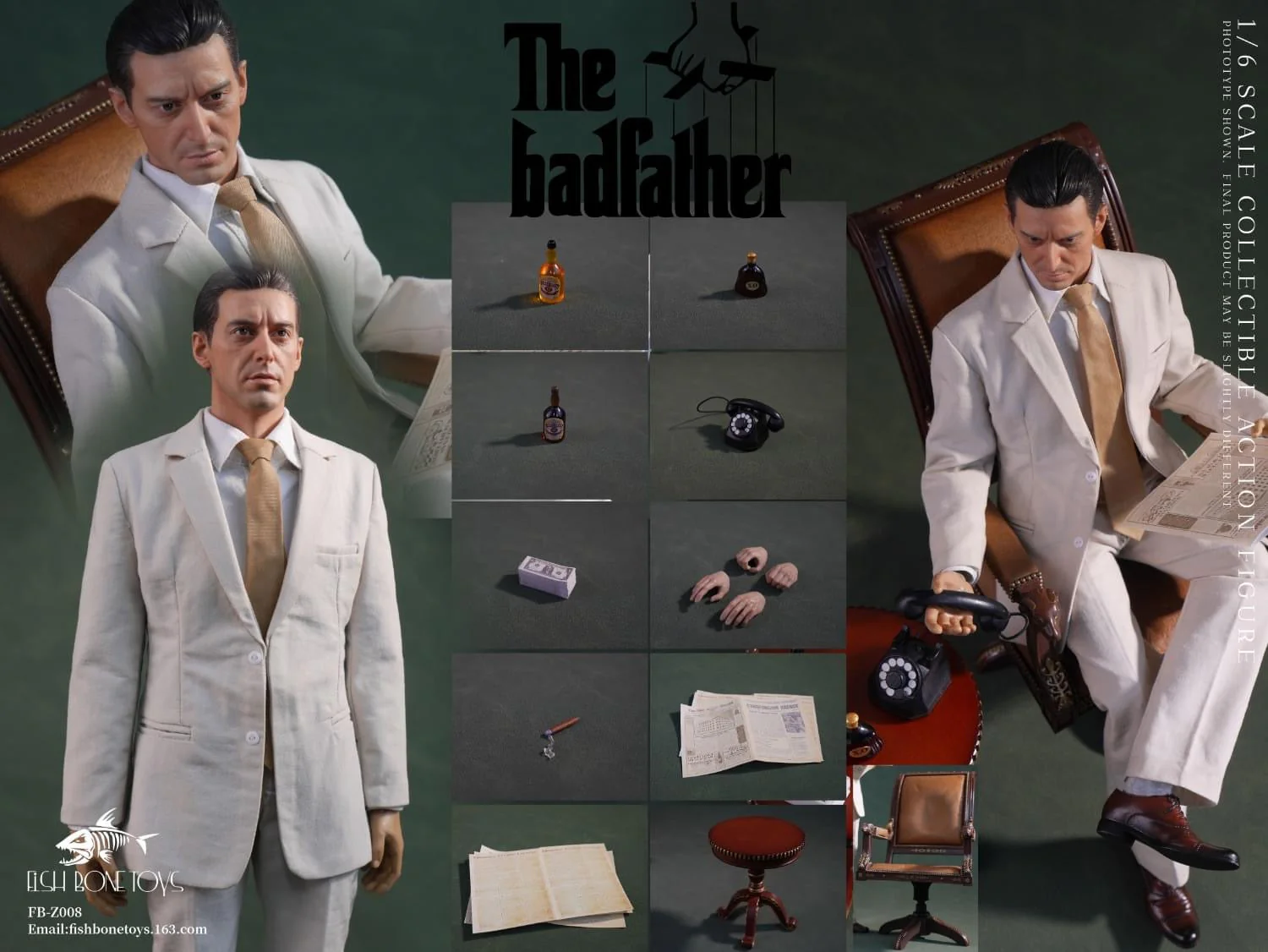 Pedido Figura Mafia Boss marca Fish Bone Toys FB-Z008 escala 1/6 - Image 8