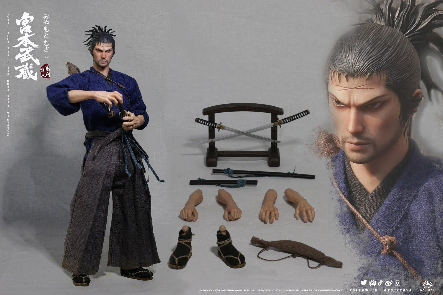 Pedido Figura Miyamoto Musashi marca ZGJKToys L-001 escala 1/6 - Image 17