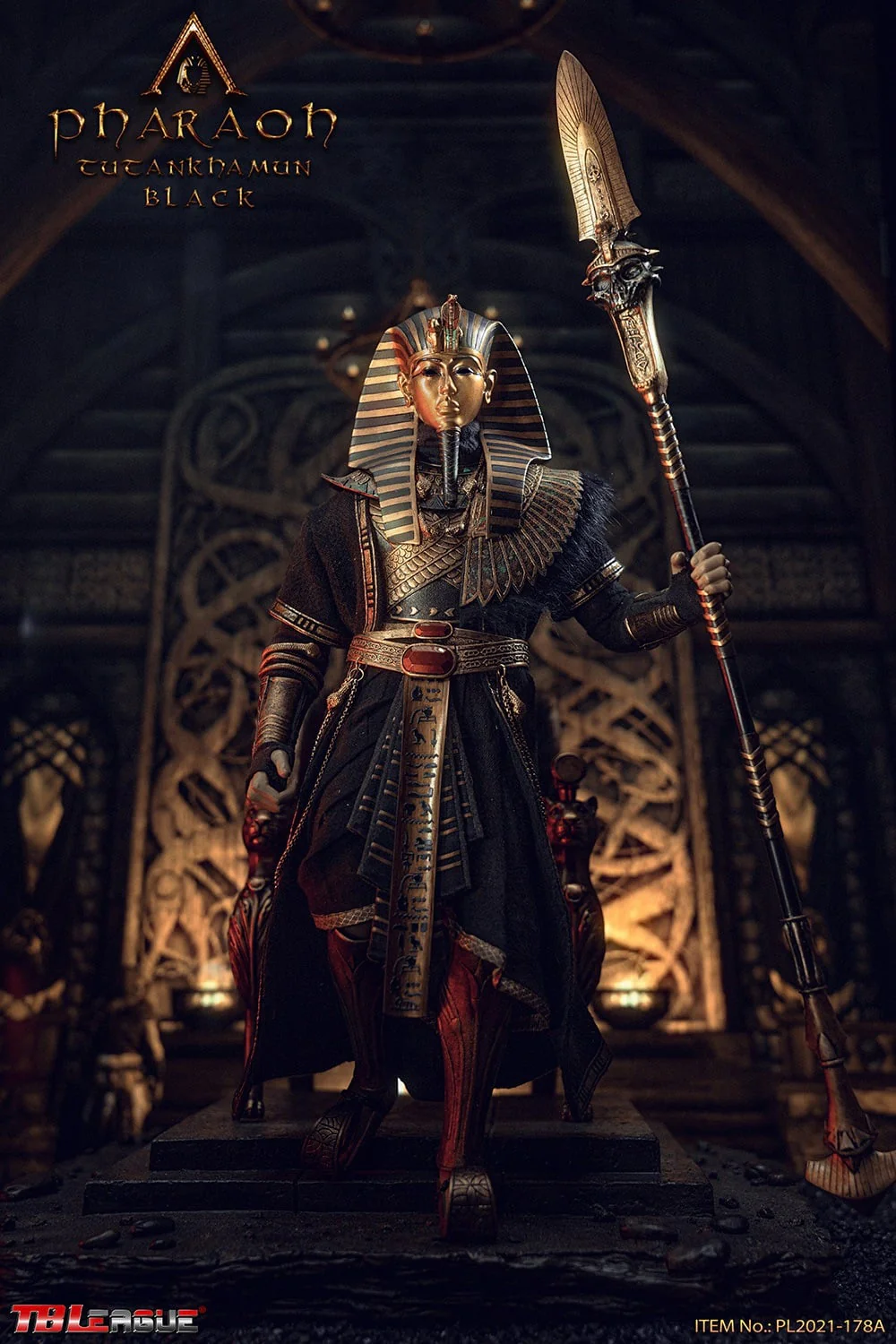 Pedido Figura Pharaoh Tutankhamun (versión Black) marca TBLeague PL2021-178A escala 1/6