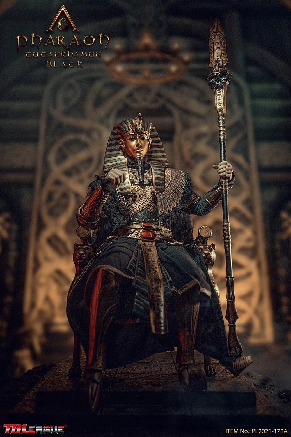 Pedido Figura Pharaoh Tutankhamun (versión Black) marca TBLeague PL2021-178A escala 1/6 - Image 8