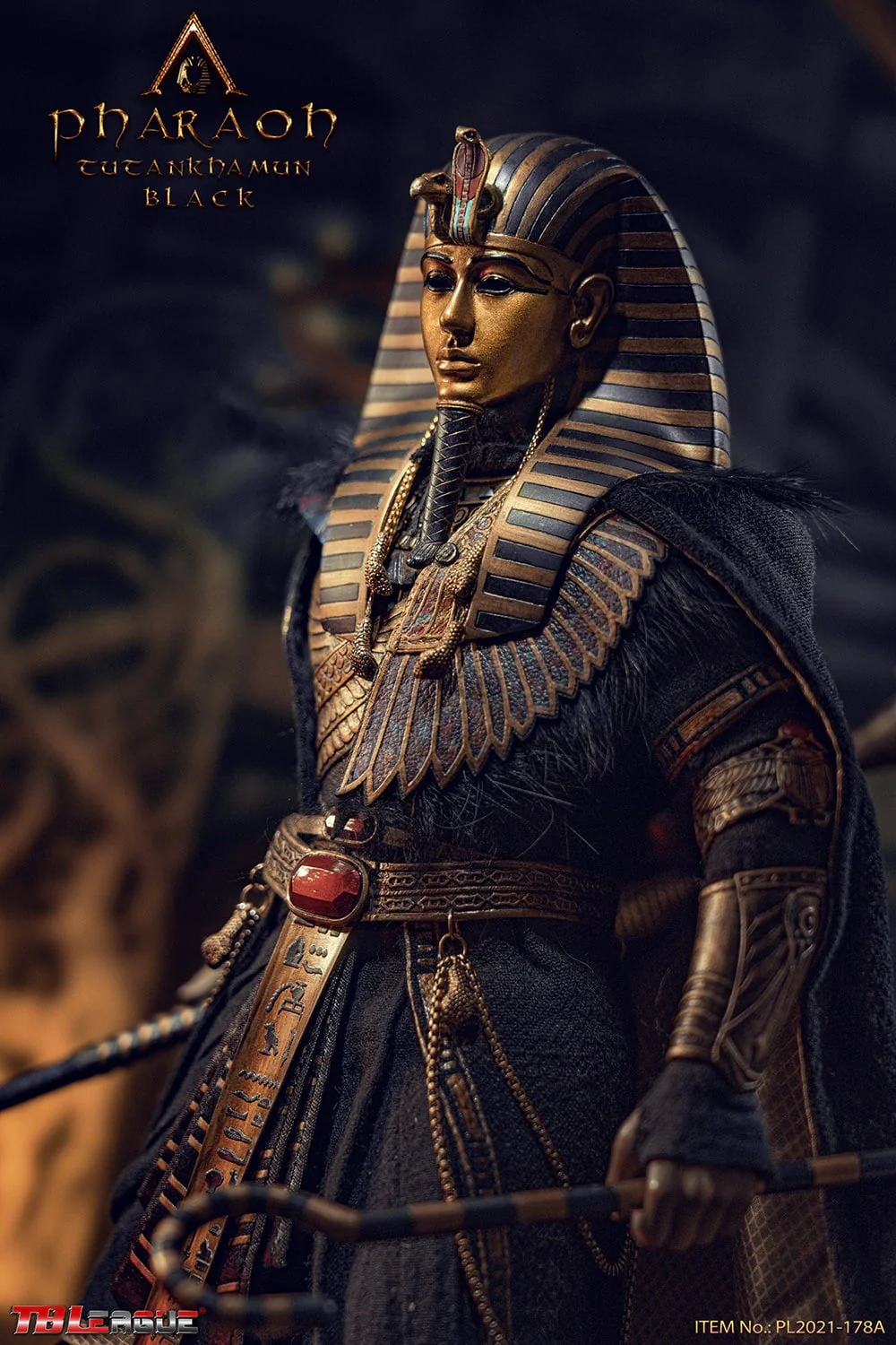 Pedido Figura Pharaoh Tutankhamun (versión Black) marca TBLeague PL2021-178A escala 1/6 - Image 9