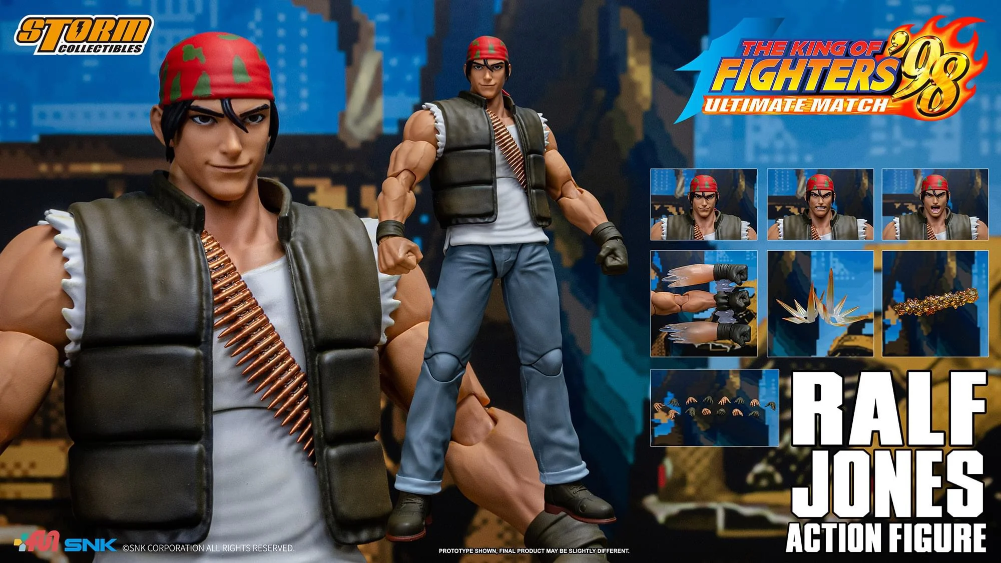 Pedido Figura Ralf Jones - The King of Fighters '98 Unlimited Match marca Storm Collectibles SKKF14 escala pequeña 1/12 - Image 28