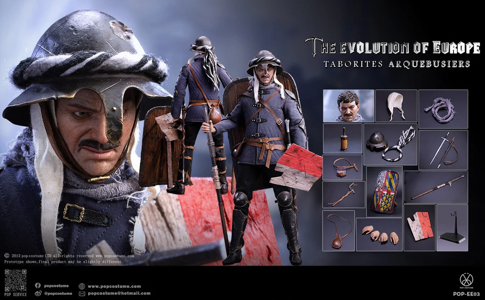 Pedido Figura Taborites Hussite Wars 1420 Arquebusiers- The Evolution of Europe marca POP Costume EE03 escala 1/6 - Image 14