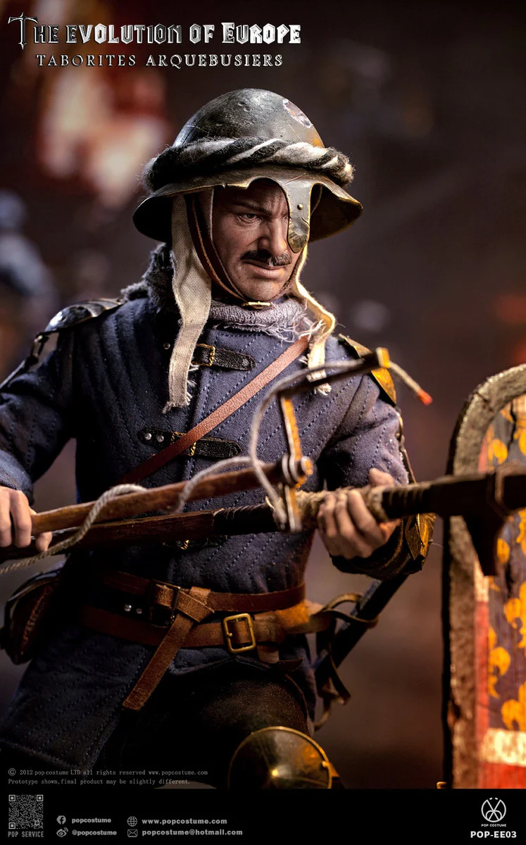 Pedido Figura Taborites Hussite Wars 1420 Arquebusiers- The Evolution of Europe marca POP Costume EE03 escala 1/6 - Image 2