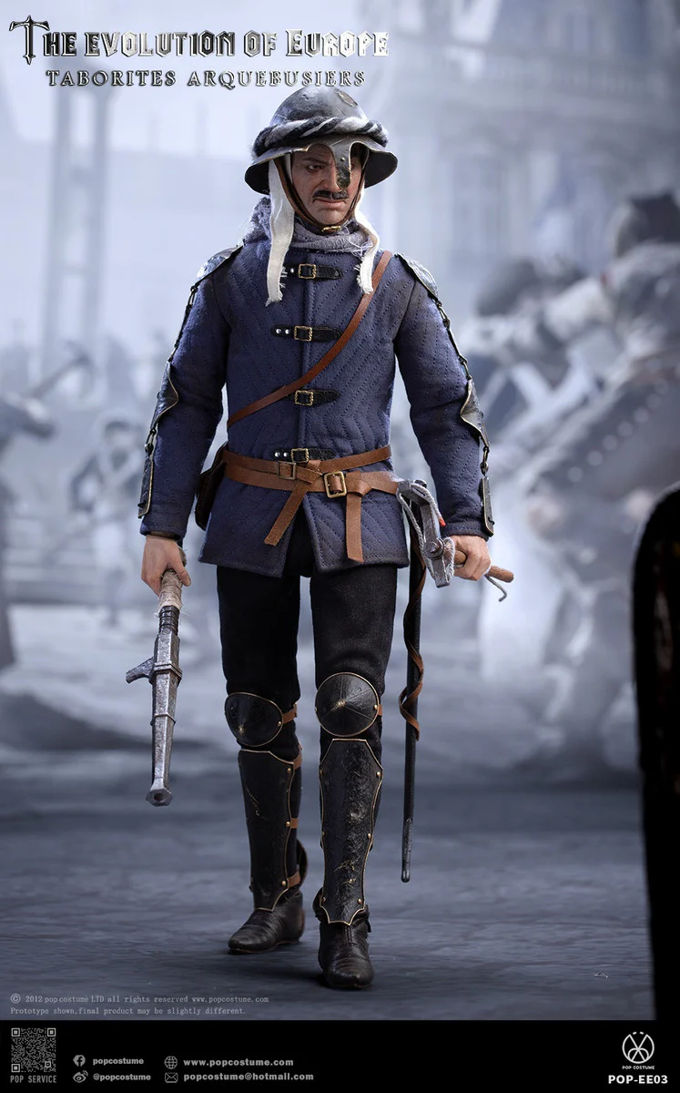 Pedido Figura Taborites Hussite Wars 1420 Arquebusiers- The Evolution of Europe marca POP Costume EE03 escala 1/6 - Image 3
