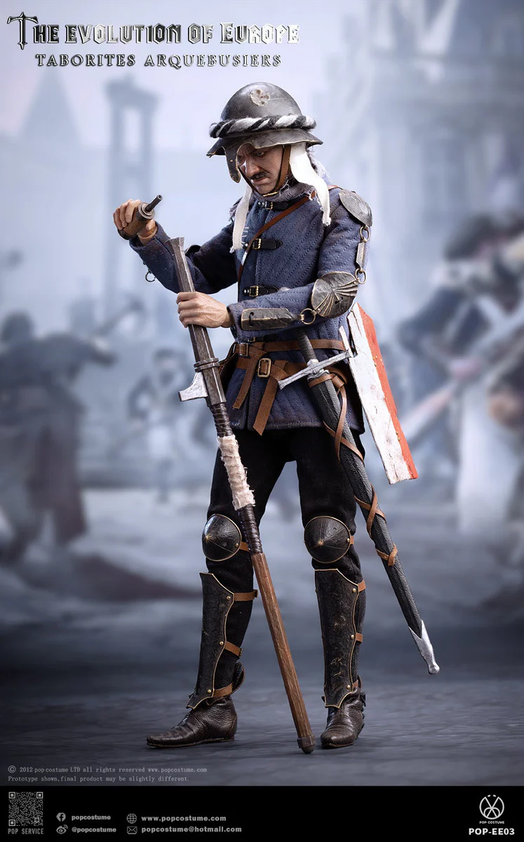 Pedido Figura Taborites Hussite Wars 1420 Arquebusiers- The Evolution of Europe marca POP Costume EE03 escala 1/6 - Image 6