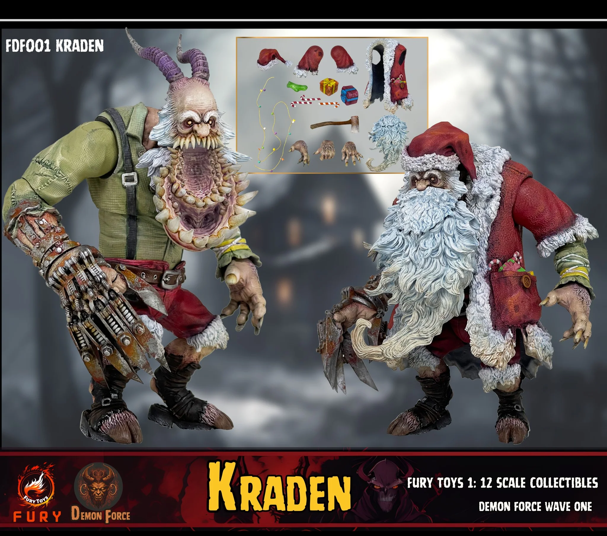 Pedido Figuras Brothers Kraden & Krynn - Demon Force Wave One (Set de 2 figuras + bonus) marca Fury Toys FDF001 FDF002 escala pequeña 1/12 - Image 2