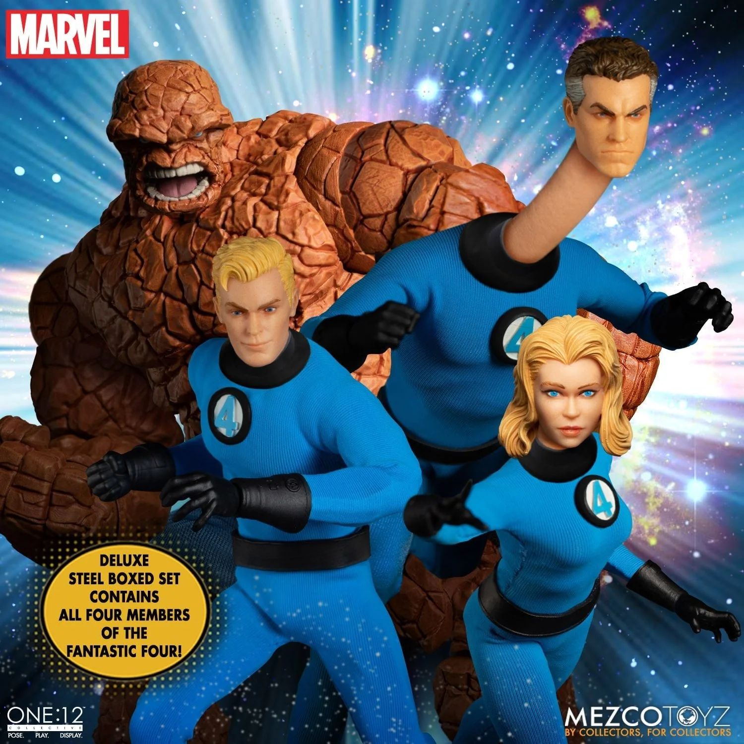 Pedido Figuras Fantastic Four Deluxe Box Set - One:12 Collective marca Mezco Toyz 77600 escala pequeña 1/12 - Image 3