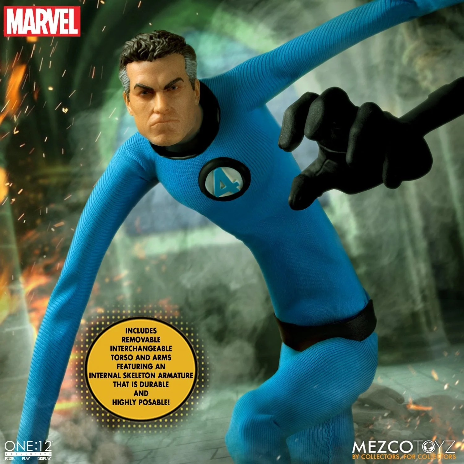 Pedido Figuras Fantastic Four Deluxe Box Set - One:12 Collective marca Mezco Toyz 77600 escala pequeña 1/12 - Image 8
