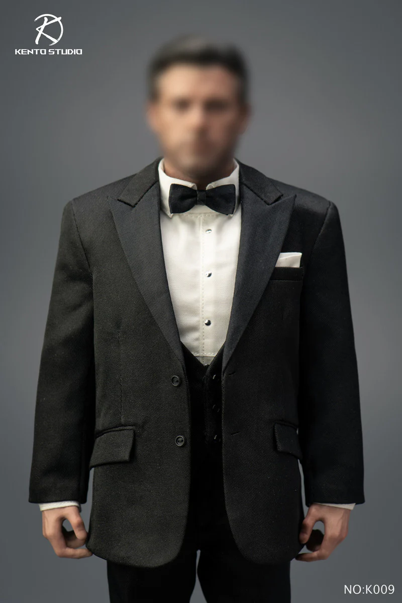Pedido Set Black Banquet Suit / Traje de banquete negro con cuerpo marca Kento Studio K009 escala 1/6 - Image 3