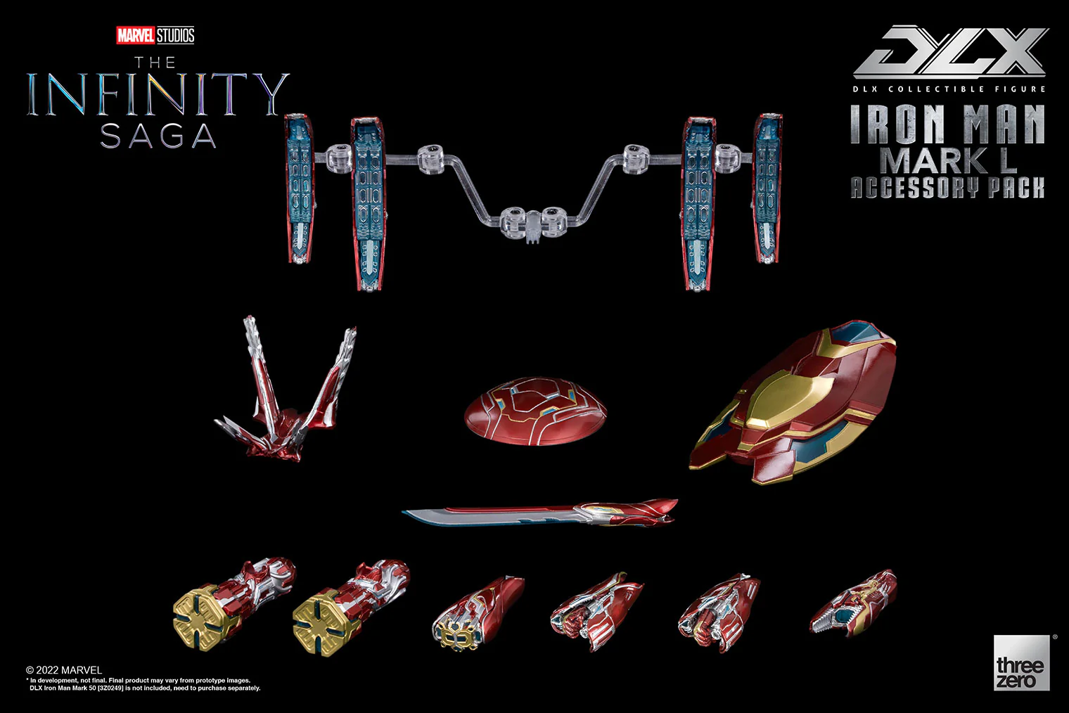 Pedido Set de Accesorios para el DLX Iron Man Mark L 50 - Avengers: Infinity Saga marca Threezero 3Z0362 escala pequeña 1/12 - Image 2