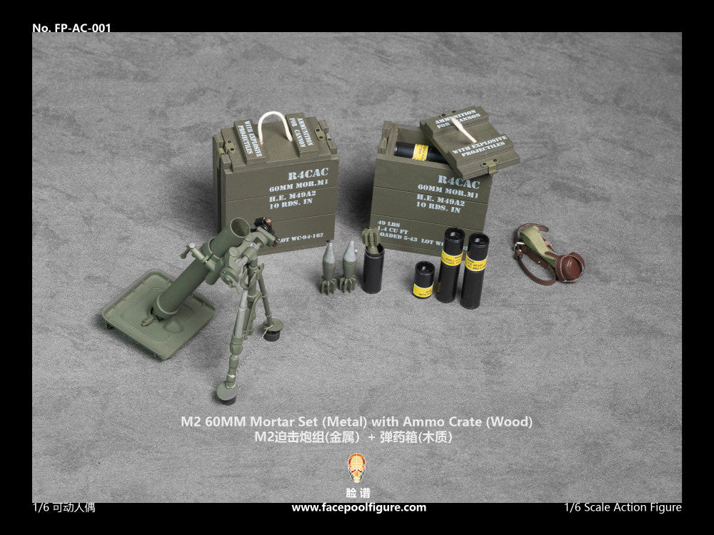 Pedido Set de Accesorios USMC Mortero M2 60mm marca Facepool FPAC001 escala 1/6