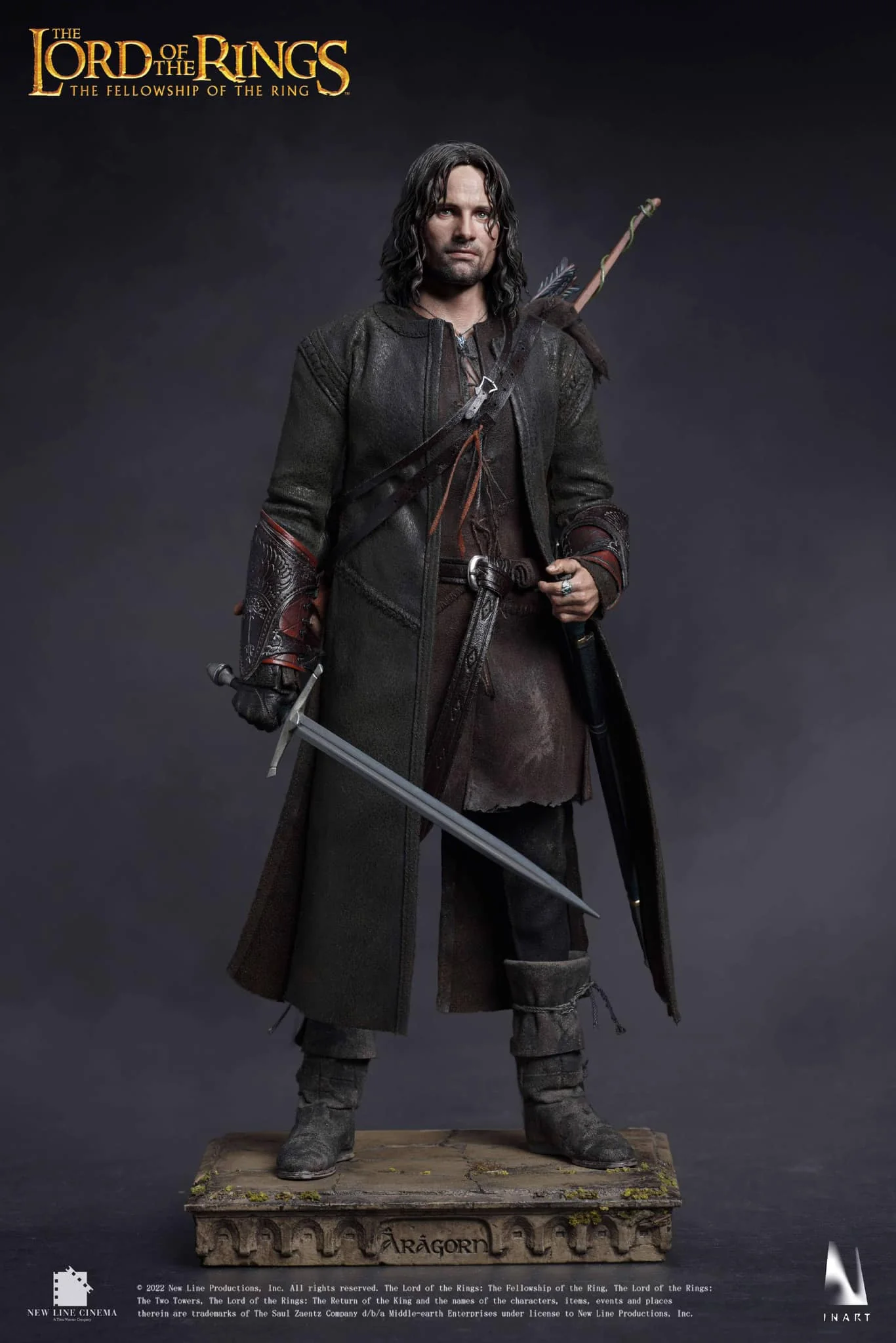 Preventa Figura Aragorn (Standard Version - Cabello Esculpido) - The Lord of the Rings: The Fellowship of the Ring marca Inart Queen Studios escala 1/6 - Image 2