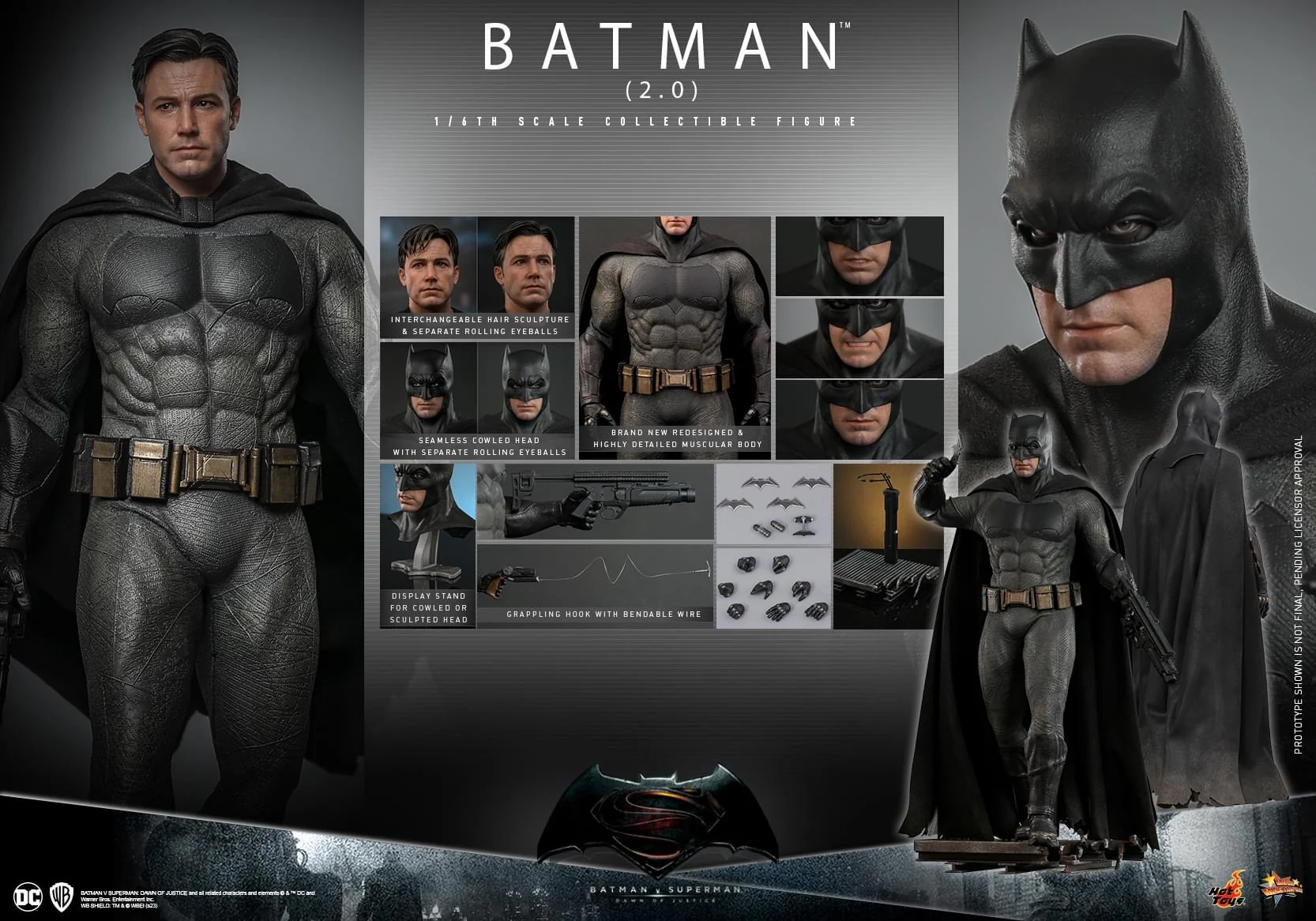 Preventa Figura Batman (2.0) - Batman v Superman: Dawn of Justice™ marca Hot Toys MMS731 escala 1/6 - Image 19