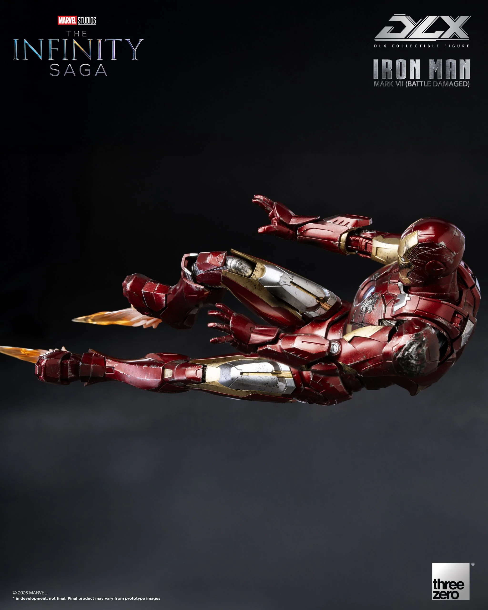 Preventa Figura DLX Iron Man Mark 7 (Battle Damage) - Avengers Infinity Saga marca Threezero 3Z0969 escala pequeña 1/12 - Image 10