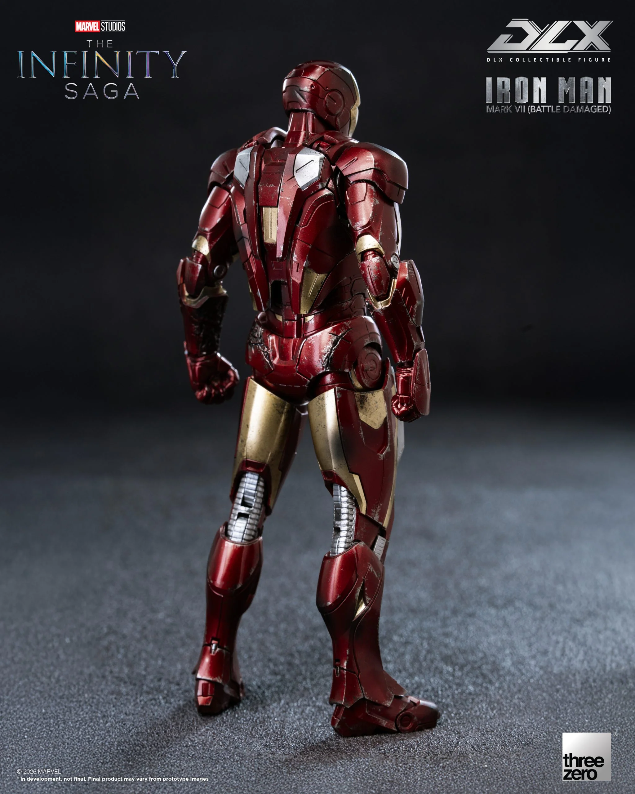 Preventa Figura DLX Iron Man Mark 7 (Battle Damage) - Avengers Infinity Saga marca Threezero 3Z0969 escala pequeña 1/12 - Image 5