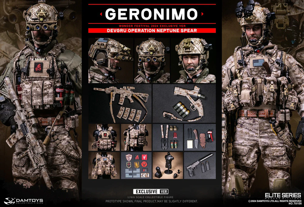 Preventa Figura GERONIMO - DEVGRU Operation Neptune Spear marca DAMTOYS 78106 escala 1/6 - Image 17